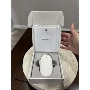Apple Mighty Mouse Wired USB Optical Mouse White Model A1152 MB112LL/B with Box